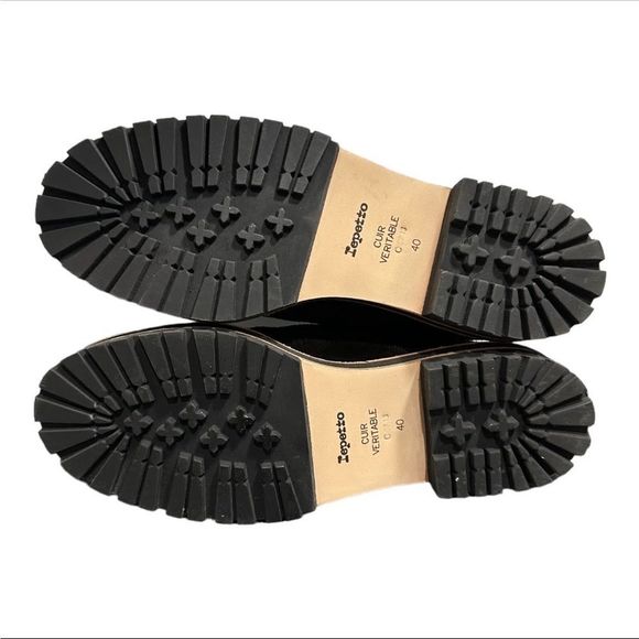 Repetto Light Oxfords Cuir Veritable Black Suede - Picture 5 of 8